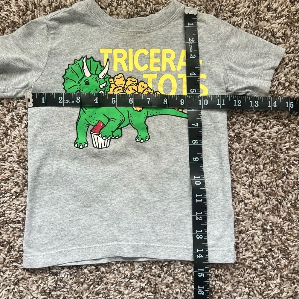 Carter’s Toddler T-Shirt Gray Triceratops Print Size 2T (0783)